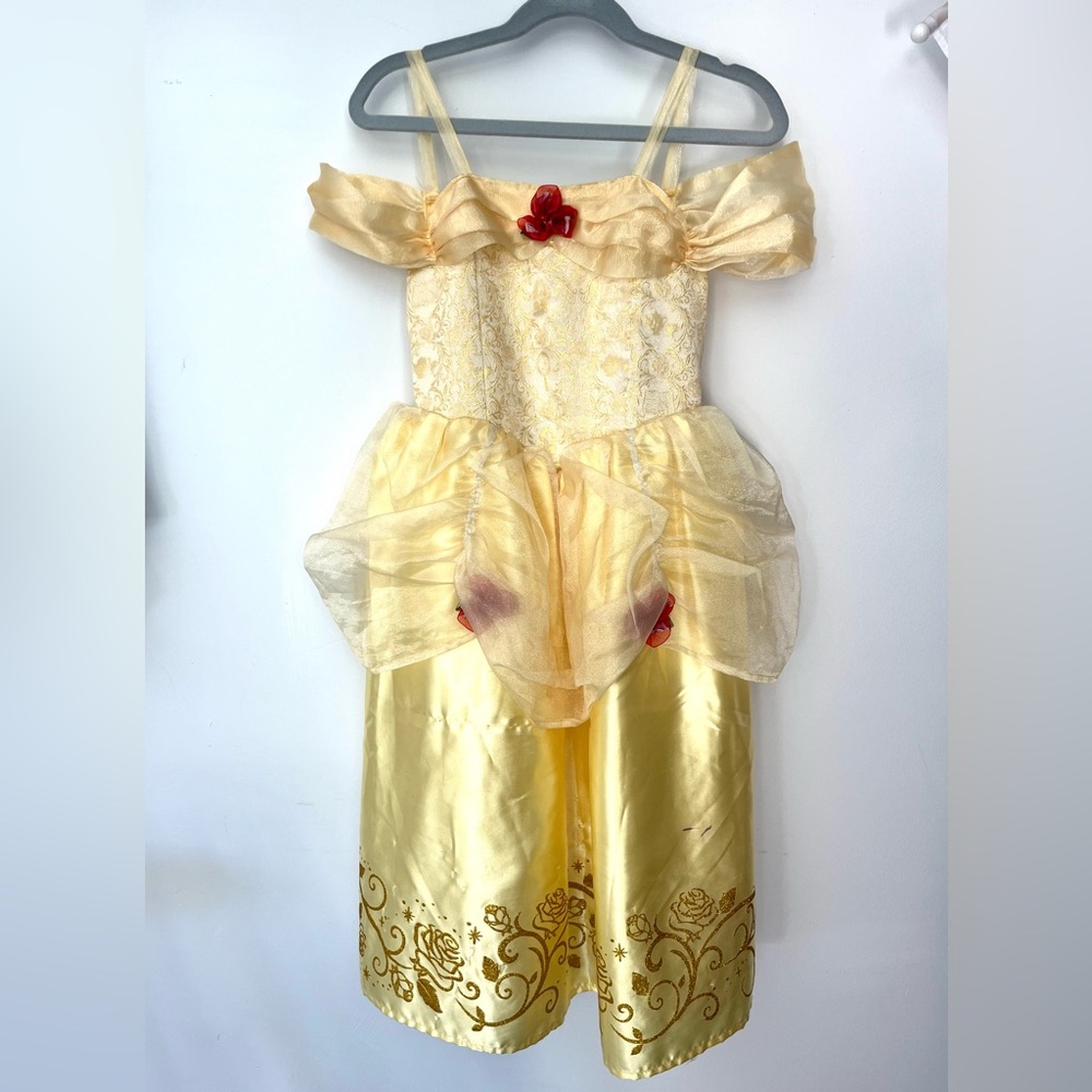 Belle Gold Princess Costume dress for Kids